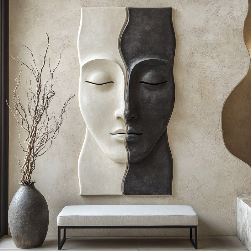geometric wall panel art