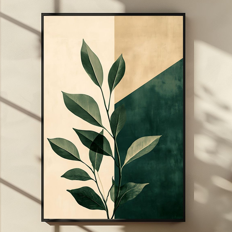 framed botanical wall print