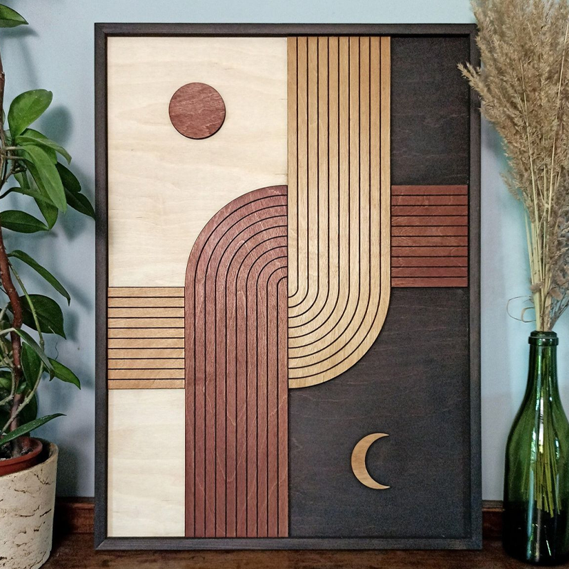 Textured Wooden Wall Panel