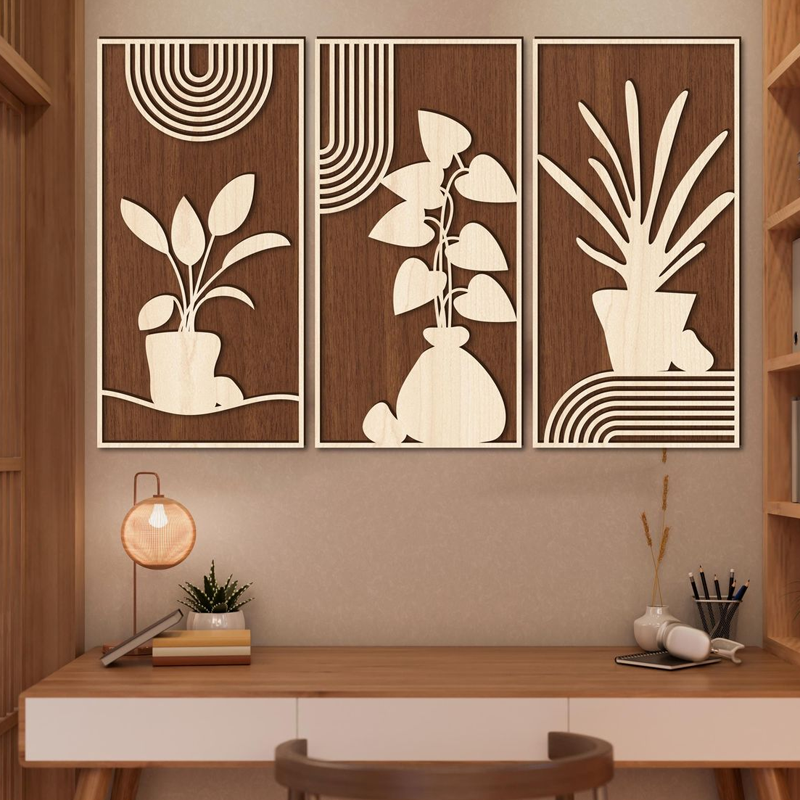 Textured Wooden Wall Panel